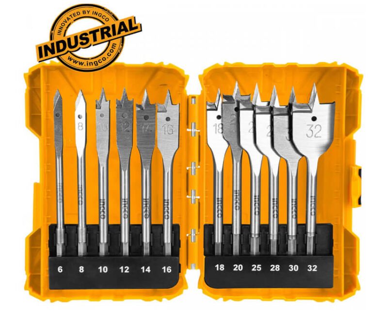 12PCS flat wood drill bits set AKDL1201