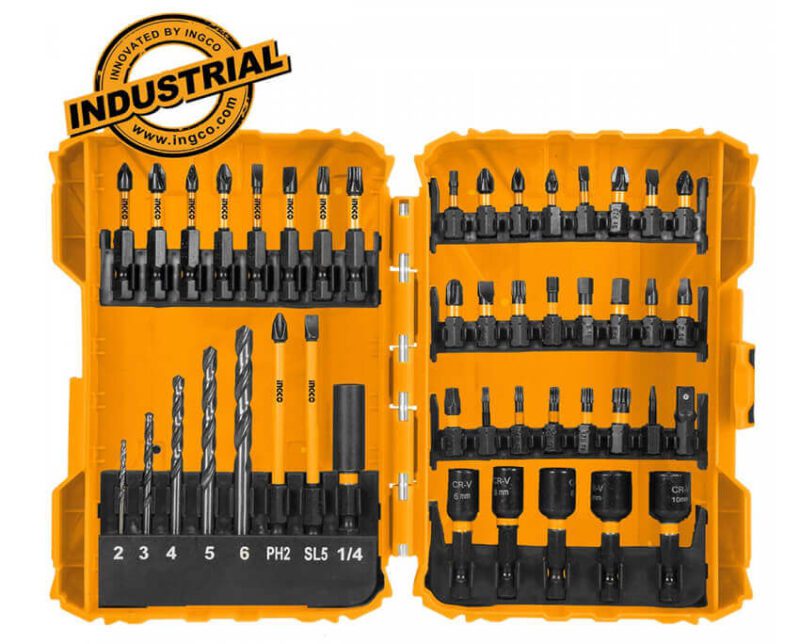 INGCO 45Pcs Impact Screwdriver Bit Set AKDL24502