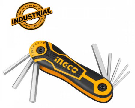 INGCO 8 PCS FOLDING HEX KEY SET 2 - 8MM HHK14081