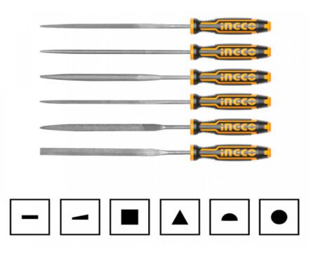 Set of 6 pcs Mini Iron Files 100mm HKTF63